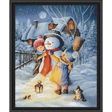 PixelHobby Dressing the Snowman Kit Frame Mosaic Art Kit