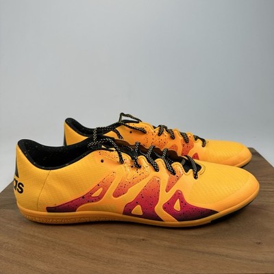 New Mens Adidas X 15.3 Orange Athletic Indoor Soccer Sneakers Shoes Size 12.5