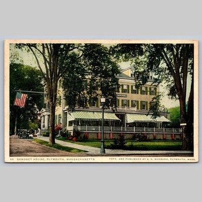 Postcard Samoset House Plymouth Massachusetts Architecture