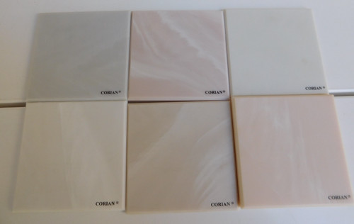 Corian Solid Surface Samples 4" x 4" Crafts 6 Colors DuPont Venaro Free Shipping