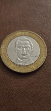 Dominican Republic 5 Pesos 2010 Bi-Metallic Coin Sanchez Variety