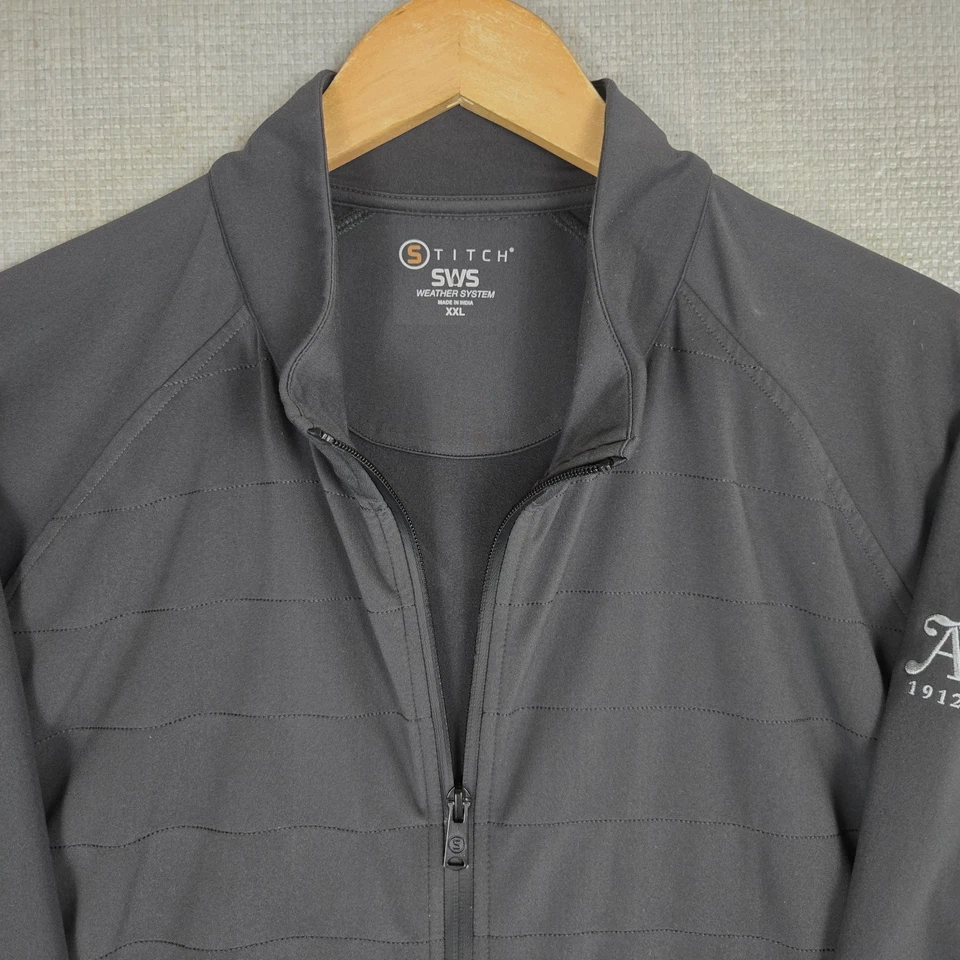 STITCH GOLF x ANSLEY GC ATLANTA Mens Size 2XL Full Zip Performance Jacket Gray - Image 3 of 4