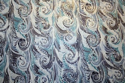SWWIRLEYS IN BLACK, GRAY AND TURQUOISE-WINDSOR FROM HOFFMAN - 100% COTTON FABRIC
