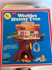 Vintage 1975 Hasbro Winnie-the-Pooh Weebles Hunny Tree House Romper Room w/Box
