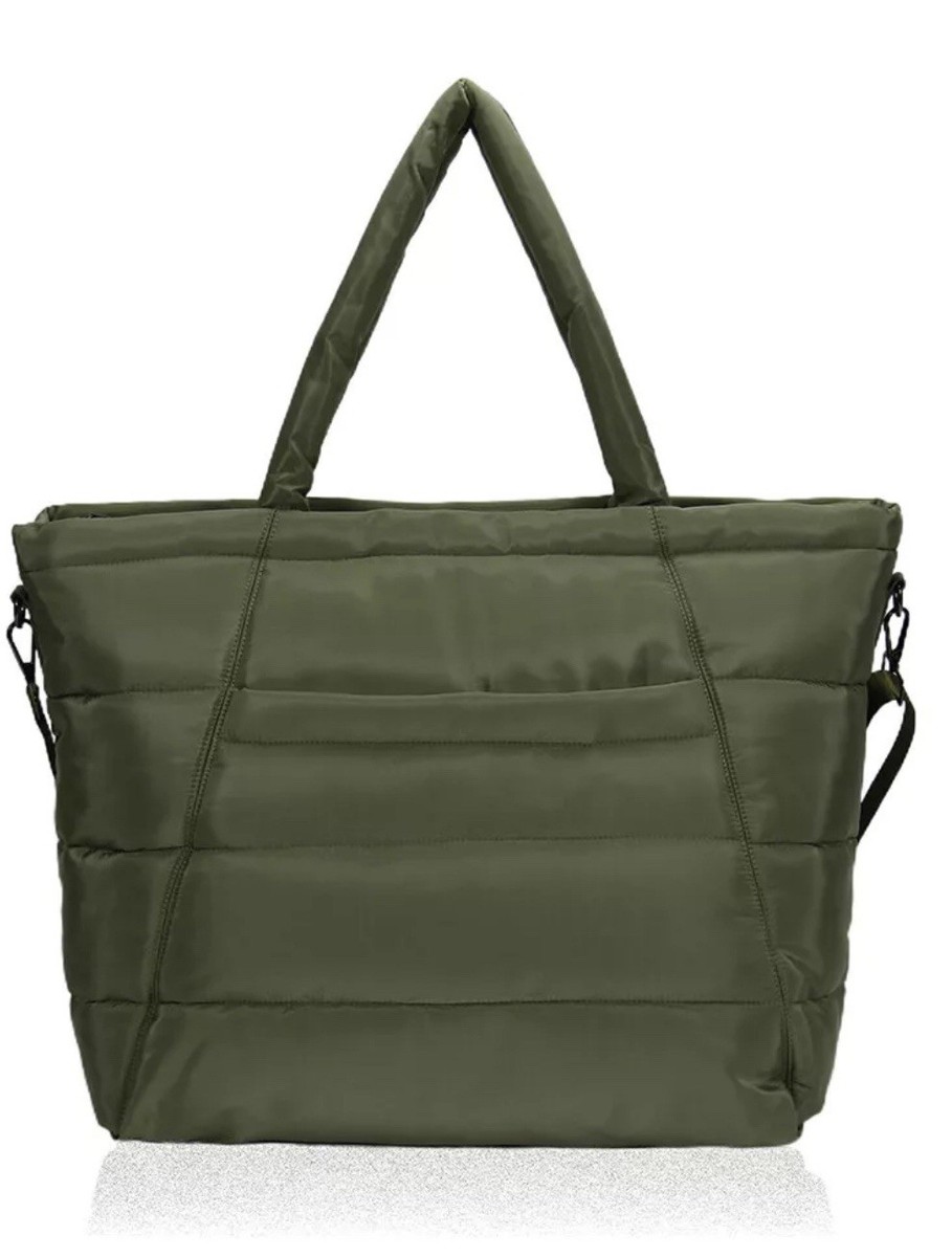 NEW Alexis Bendel Unisex Shaconne Olive Green Large Nylon Tote Bag
