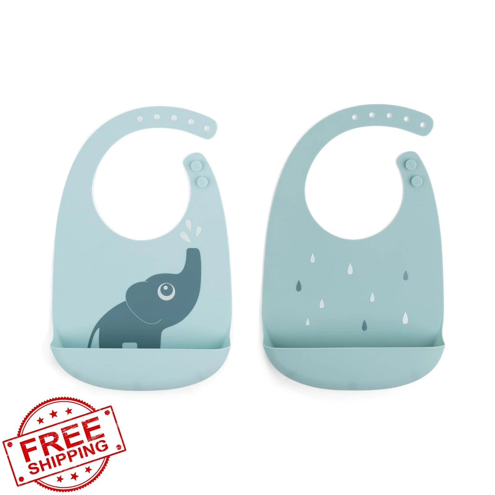 Done by Deer Bib Blue 2 Pack
