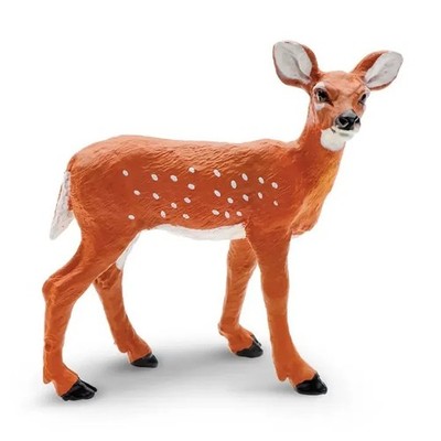 Baby Deer Whitetall Fawn Safari Animal Plastic Figure 2.5'' H