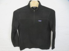 Patagonia Micro D 1/4-Zip Pullover Mens Large Black Fleece Layer Sweater