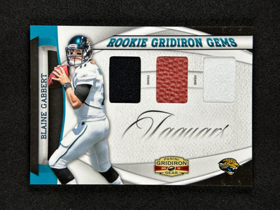 2011 Panini Gridiron Gear Rookie Gems Material Triple #31 Blaine Gabbert RC /50
