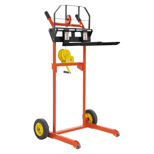 Transpallet impilatore sollevatore materiali 330 libbre con verricello manuale altezza di sollevamento 40" regolabile - Foto 6 di 13