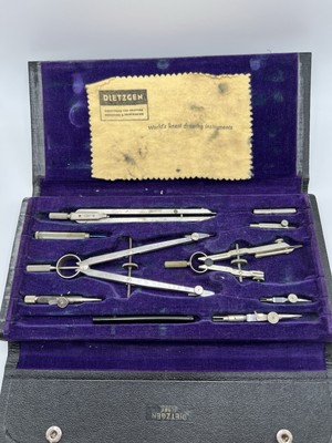 Dietzgen Globe Vintage Drafting Tool 1282 PJL Complete Marked Germany U.S. Zone