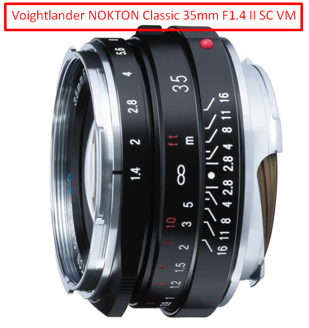 Voightlander NOKTON Classic 35mm F1.4 II SC VM Mount Single Coated