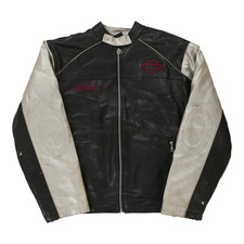 Harley Davidson Leather Jacket - Large Black Leather