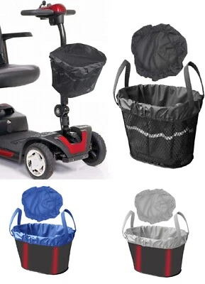 LTG Mobility Scooter Frontkorbtasche Futter & Abdeckung Wasserdicht Reflektierend Schwarz