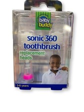 Baby Buddy Sonic 360 Toothbrush Replacement Heads 2 Pack - Pink