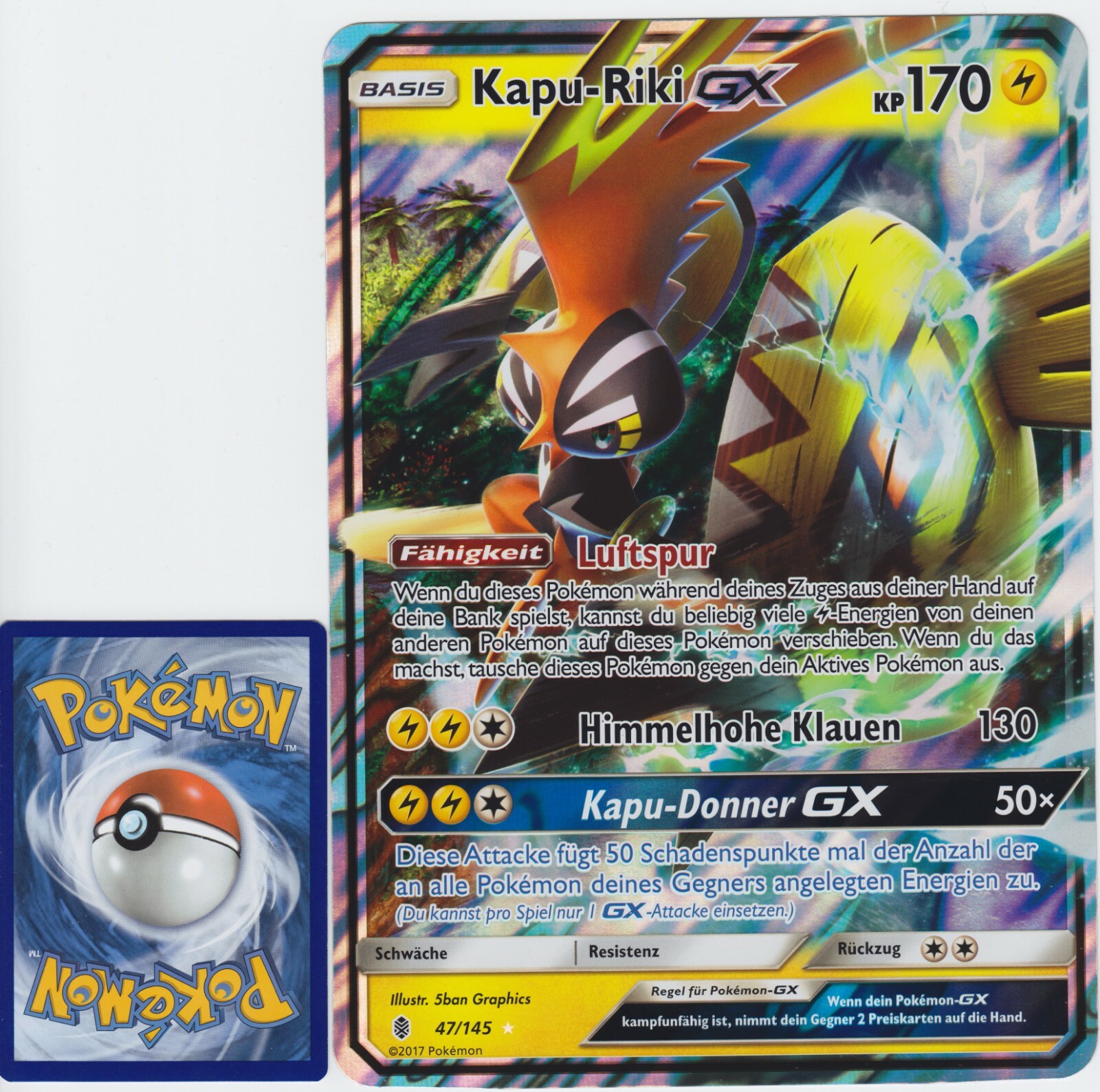 POKEMON Kapu-Riki (Tapu Koko) GX XXL Jumbo 47/145 Stunde der Wächter GER NM  | eBay