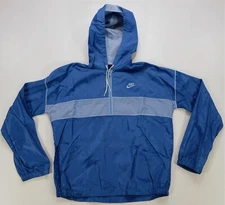 Rare Vintage NIKE Spell Out Swoosh 1/4 Zip Pullover Windbreaker Jacket 80s 90s L