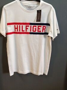 Boy/'s Long Sleeve T-shirt Tommy Hilfiger Poppy Red w// Big TH Print MEDIUM