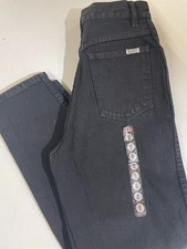 VTG Bill Blass Regular Black 100 Cotton Denim High-Waisted Jeans Women s 8