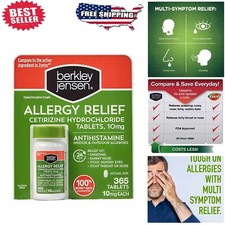 Fast-Acting 10mg Cetirizine Tablets - 365 Count for Indoor  Outdoor Allergies