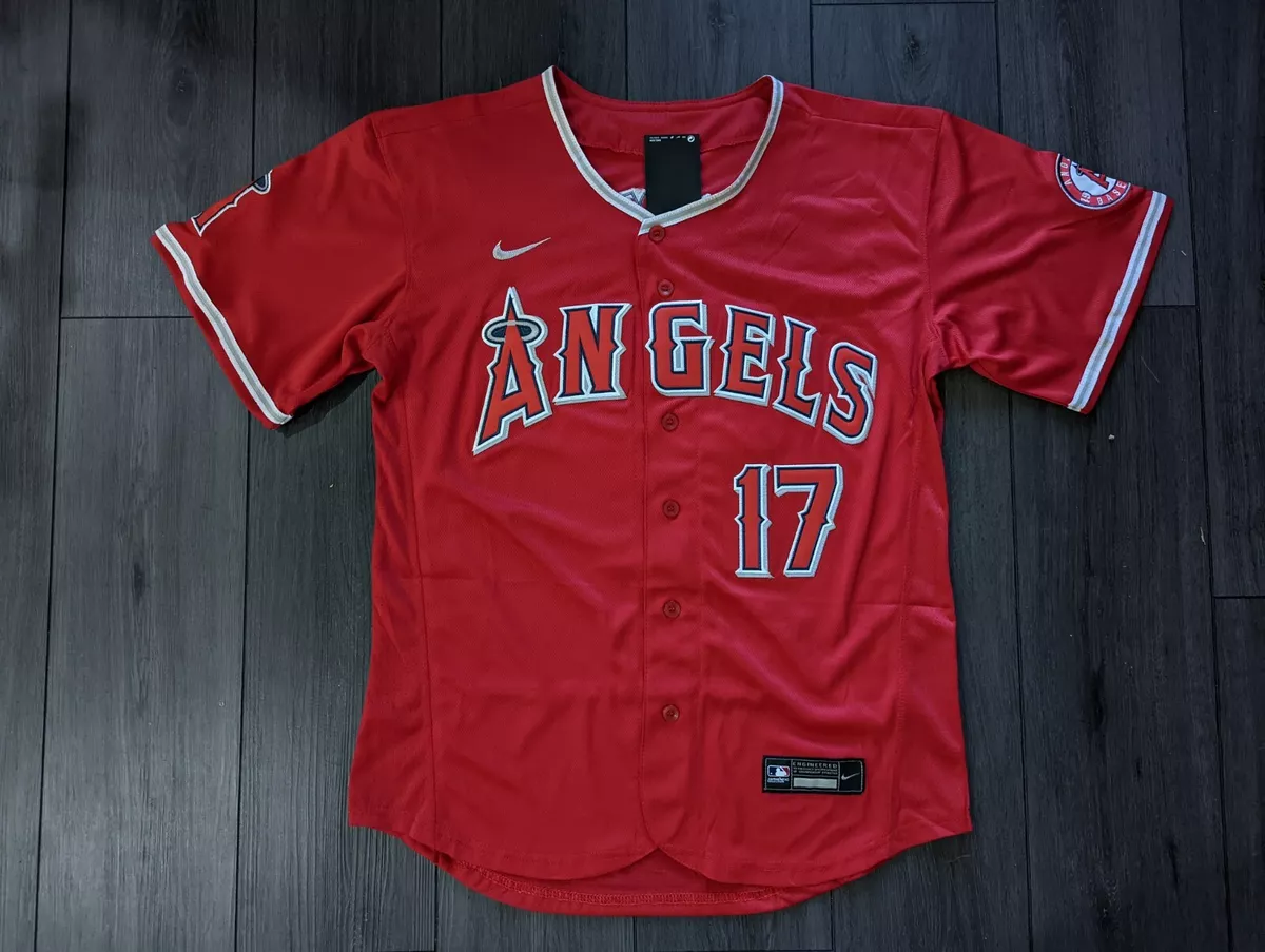 Shohei Ohtani 大谷翔平 Kanji Japanese Los Angeles Angeles Baseball RED Jersey  Large