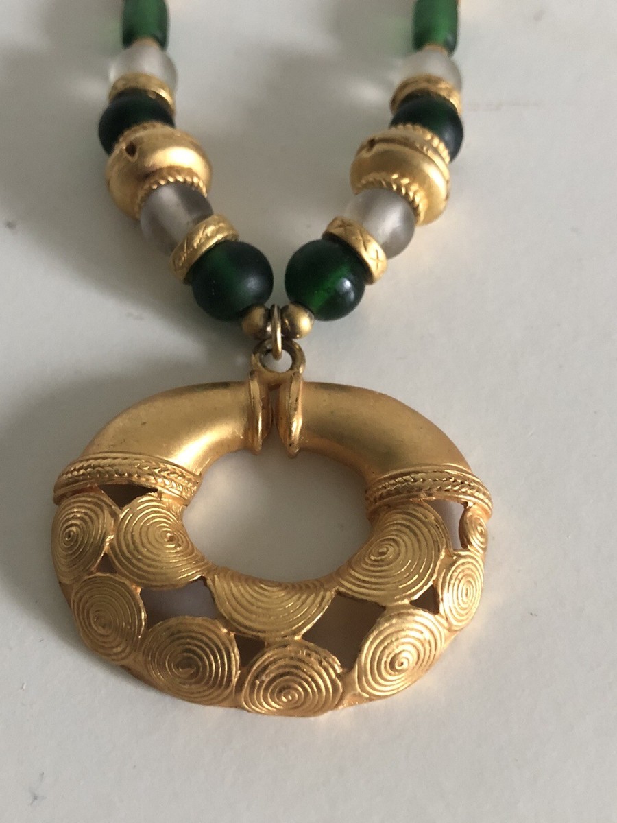 Collier Vintage Estampillé Inca – Bon état, Origine France, Bijou Ethnique Ancien