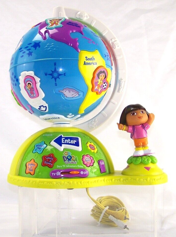 Dora The Explorer TV Adventure Globe Plug N Play Game VTech Tested and