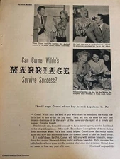 Cornel Wilde, Three Page Vintage Clipping, a