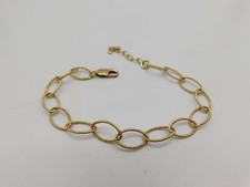 LOVELY ITALIAN DESIGNER GOLD FILLED CHAIN LINKED BRACELET
