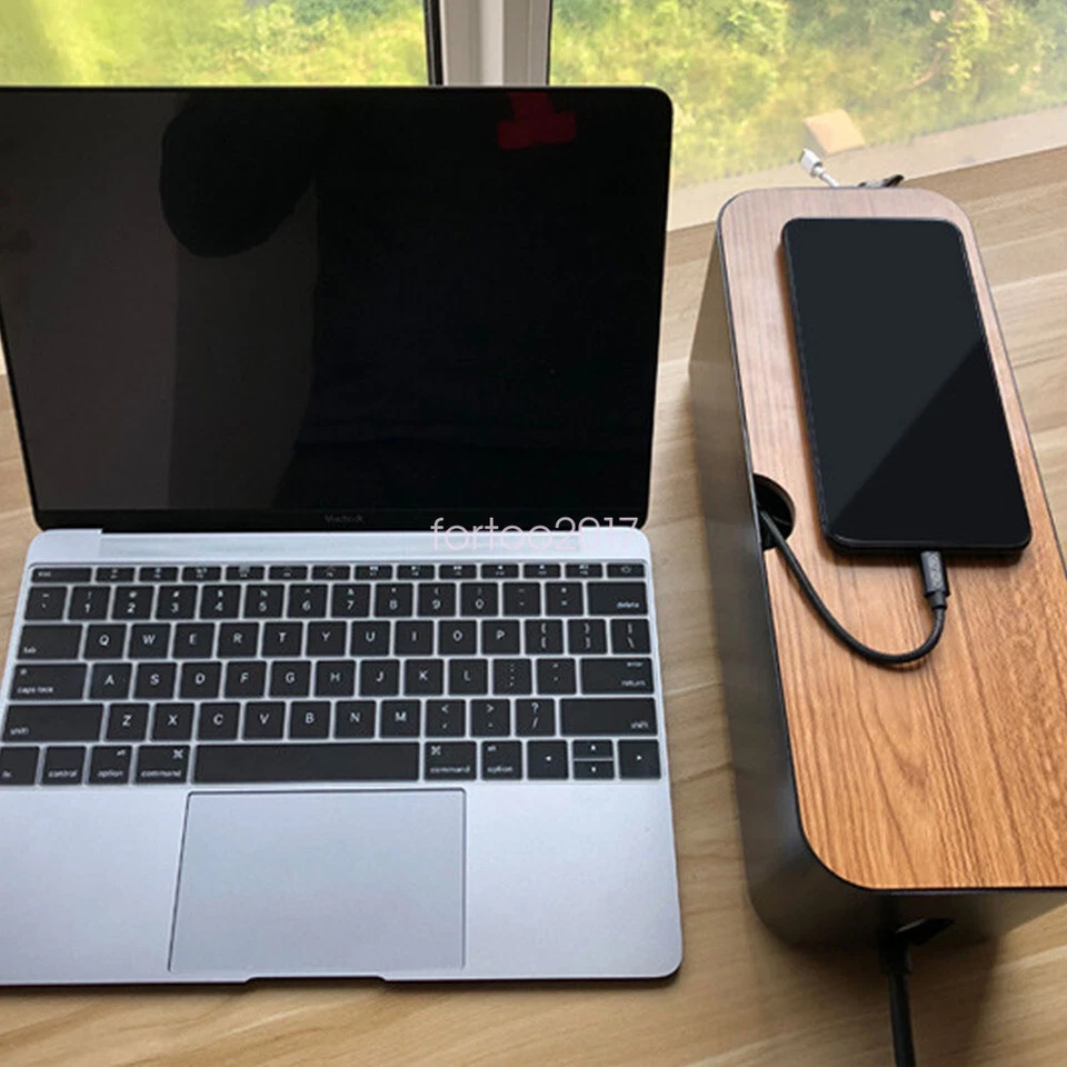 Power Cable Organizer Box Computer TV Organizer Protector Charger Dust Cover - Image 3 of 4