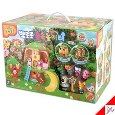 PORORO FOREST PLAYGROUND Play Set-Rotary Table,Sound, 6 Friends Figure Kids Toy