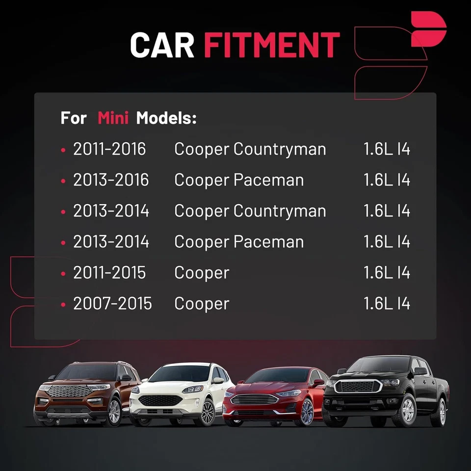 UF598 4Pcs Ignition Coil and Iridium Spark Plug Fit 2007-2016 Mini Cooper 1.6L Foto 3 de 4