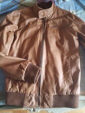 ZARA MAN Basic Lederjacke Gr. S,  Farbe Cognac braun  *gebraucht*