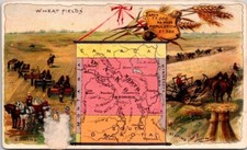 Arbuckle Bros Coffee North Dakota Wheat Fields Reaping Sowing Horse Drawn A JQV2