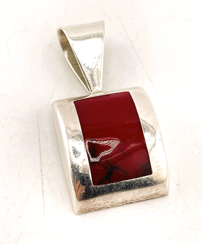 Vintage Sterling 925 silver Mexico Jasper Beautiful Pendant