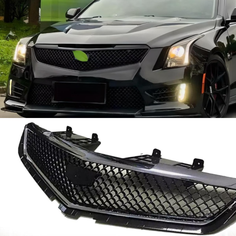 Front Bumper Grille Mesh Upper Grill For 2015-2020 Cadillac ATS Honeycomb Black