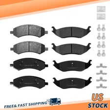 For Chrysler Aspen Dodge Durango Ram 1500 Front And Rear Ceramic Brake Pads Set