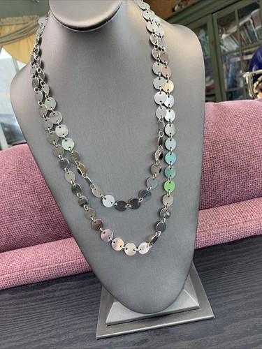 Coin Charm Chain Sweater Necklace 