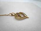 10K Yellow Gold 10 Diamonds Heart Pendant Necklace 18" [N75] — photo 7