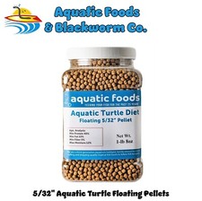Aquatic Turtle Diet, 5/32" Round Floating Pellets. JAR