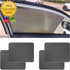 4 PCS Car Side Window Sunshade, 16.5"×15" Static Cling Auto Shade Sticker