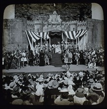 SHAKESPEARES RICHARD II PLAY FLINT CASTLE NO2 C1904 Magic Lantern Slide PHOTO