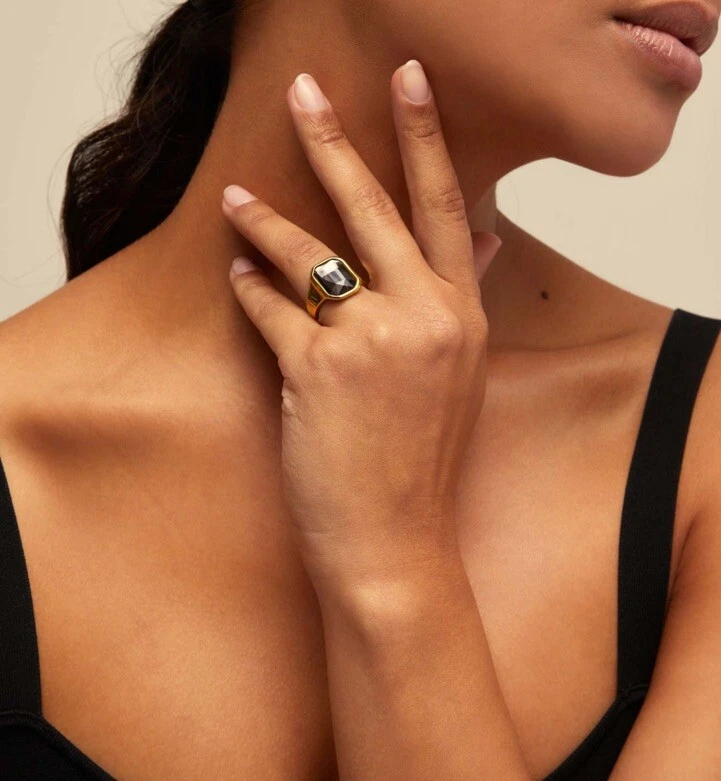 UNO DE 50 Grande Piedra ANILLO CERRADURA NUEVO CON ETIQUETA, BOLSA Y BOLSA RTLS $205 Foto 3 de 4