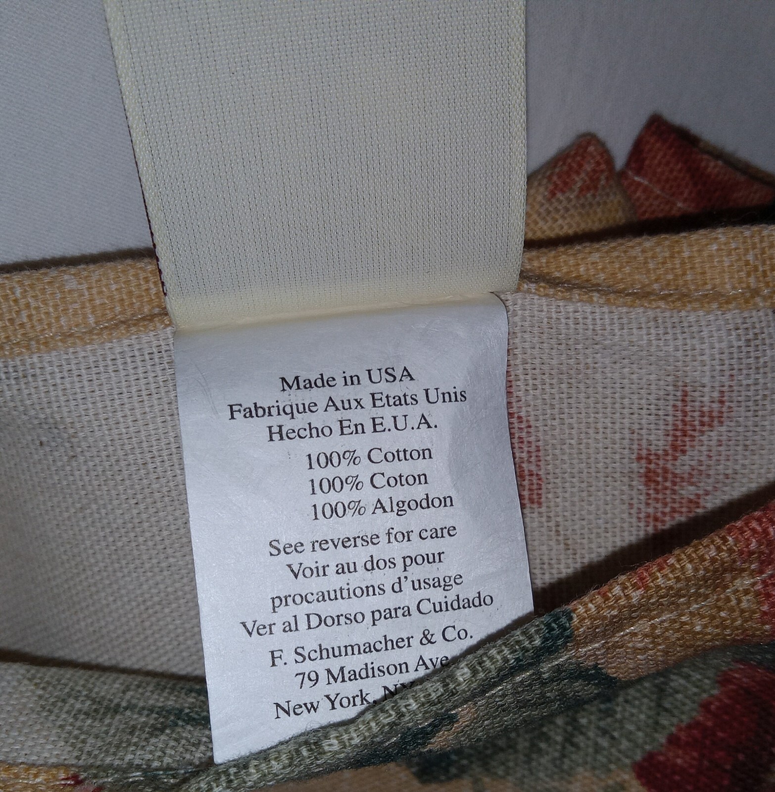 Pair of Waverly Pleasant Valley Curtain Valances Dark Beige Red Roses