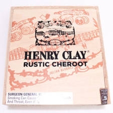 Henry Clay Rustic Cheroot Empty Wood Cigar Box 7