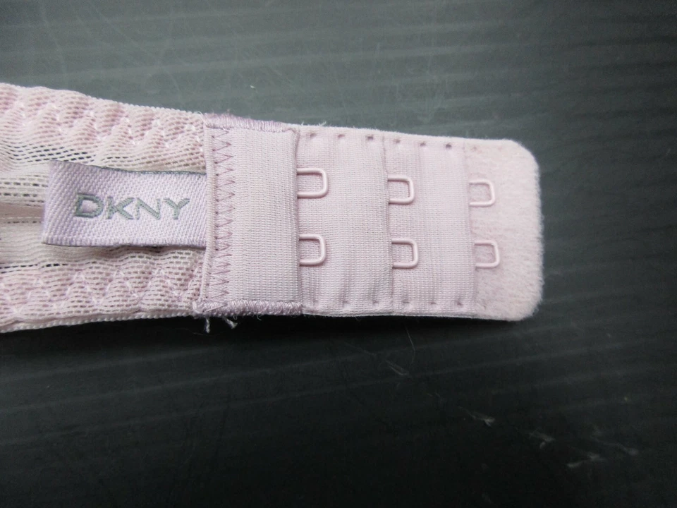 Sujetador Demis Acolchado 34B DKNY Para Mujer Rosa/Gris Encaje Con Aros Cierre Trasero 1J Foto 3 de 4