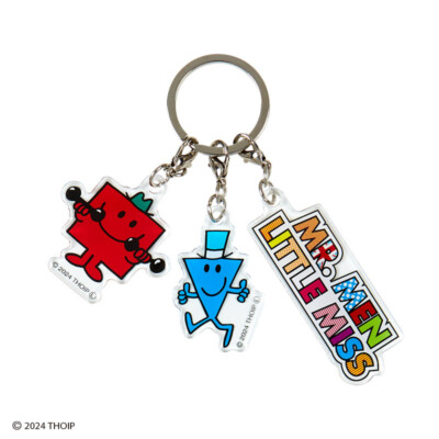 Sanrio Mr.Men Little Miss 3-piece Acrylic Keychain Strong & Cool JP LTD Original
