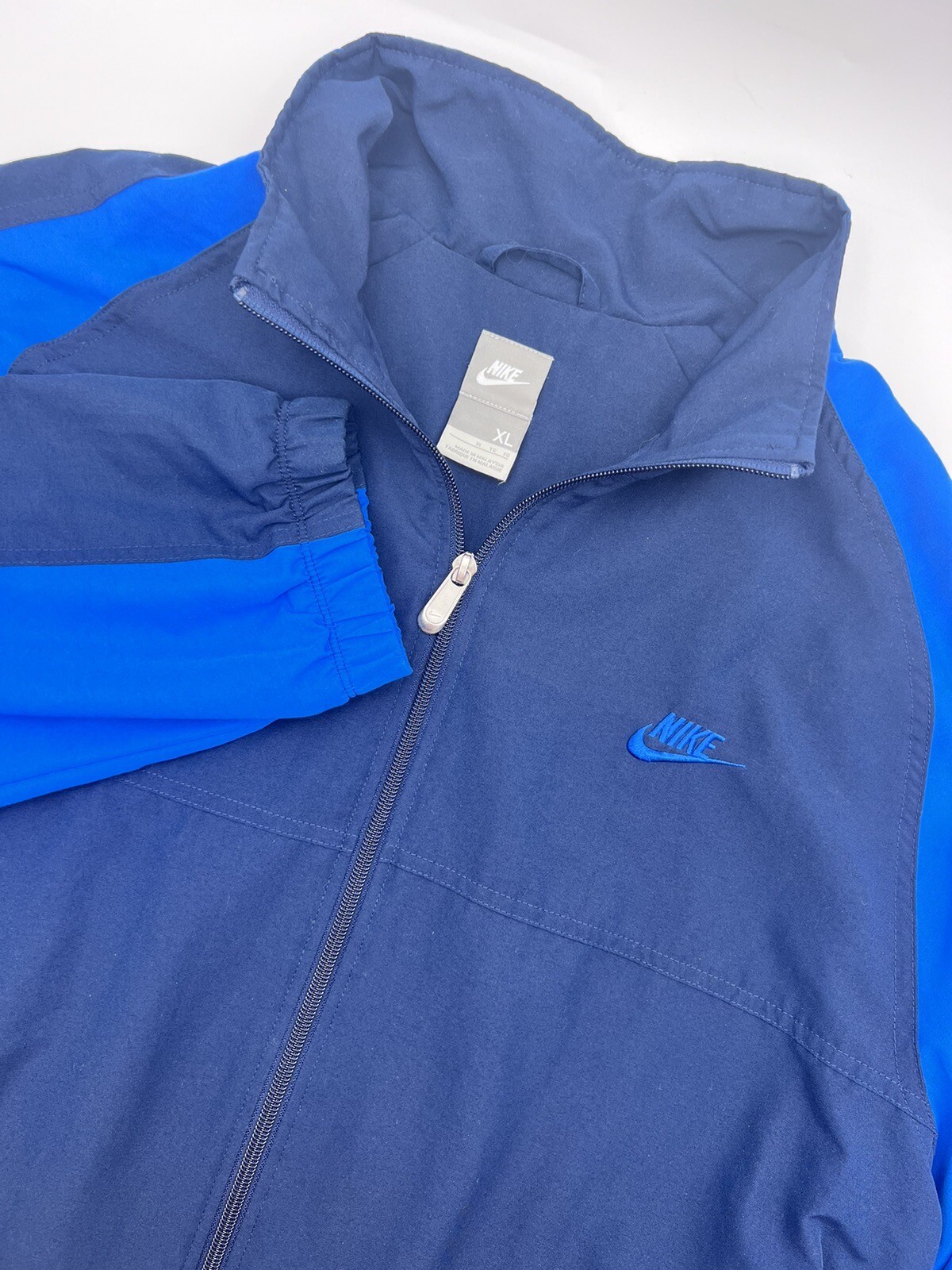 SACAI X NIKE Nike Giacca Uomo Track Foderata Full Zip 229690 430 Bicolore Blu Taglia XL