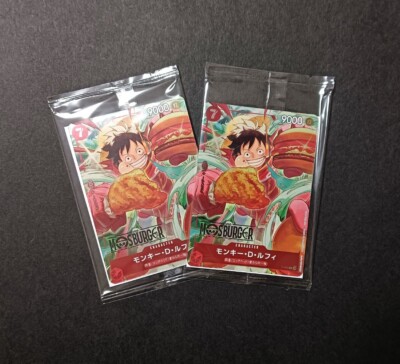 【PSA10】ONE PIECE MOS BURGER LUFFY P-080② ONE PIECE Card Game x MOS Burger Promo Card Luffy P-080 Set of 2