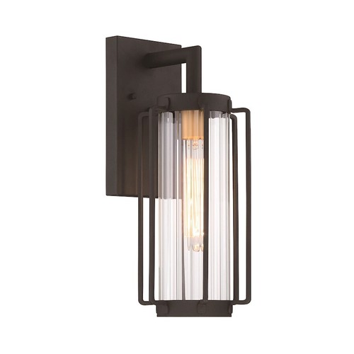 Minka Lavery Avonlea 1 Light 15.88"Outdoor Wall Mount, Coal /Gold - 72732-66G